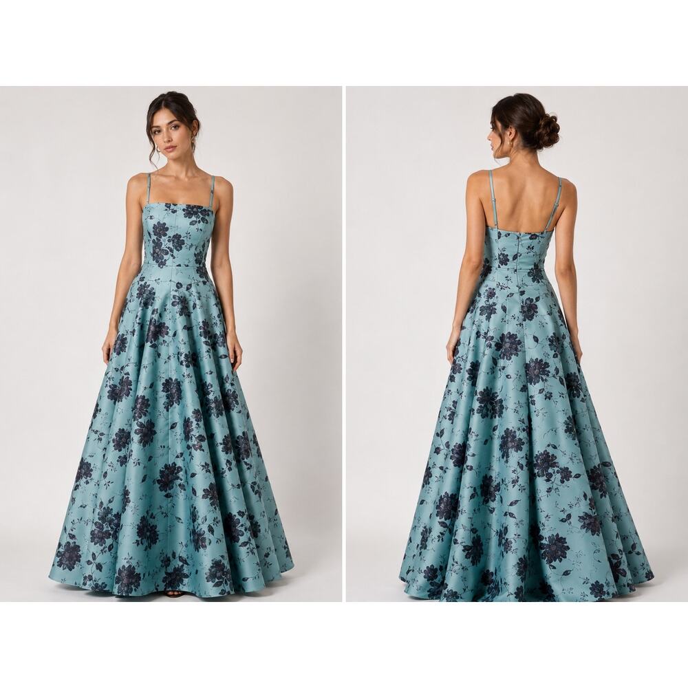 Emilia Wickstead Isella Floral Duchess Satin Gown UK8/US4